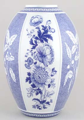 Vase Panelled Lily shape British Flowers